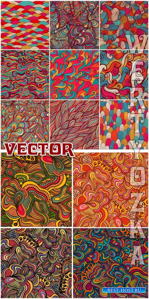 Векторные фоны с золотым декором / Vector Background with colorful designs