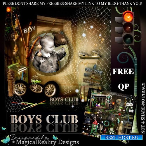 Детский скрап-комплект для мальчишек - Клуб для мальчиков