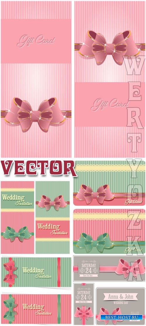 Свадебные приглашения / Wedding invitation - vector clipart