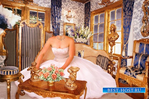Свадебный шаблон - Невеста возле стола