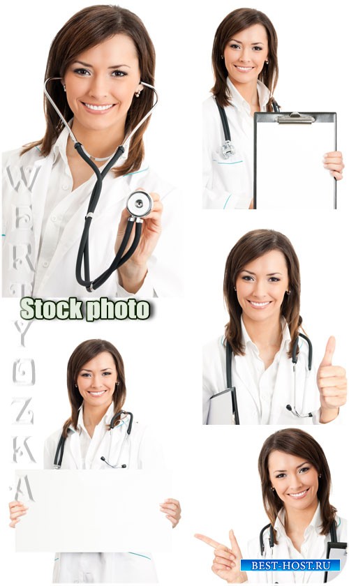 Женщина врач / Female doctor - Raster clipart
