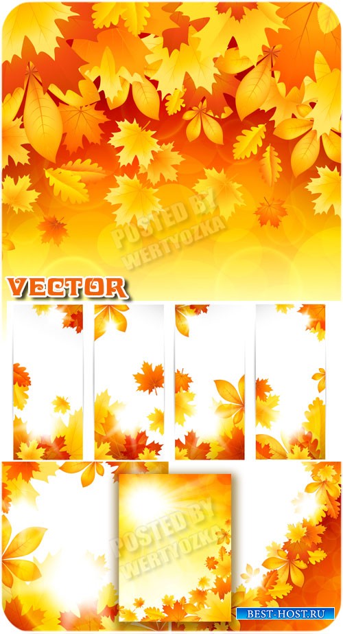 Осенние фоны и баннеры / Autumn backgrounds and banners - vector