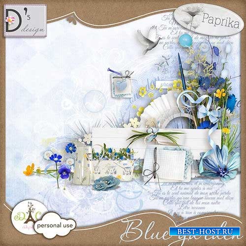 Цветочный скрап-комплект - Голубой сад