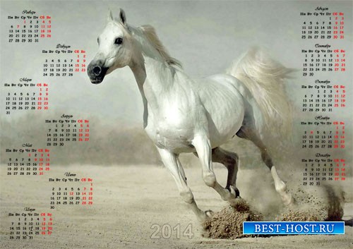 Календарь - Прекрасная лошадь