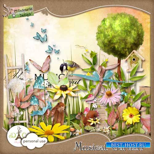 Цветочный скрап-комплект - Музыкальный сад