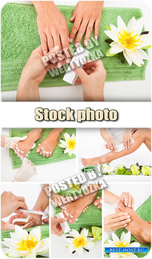 Профессиональный спа-уход за руками и ногами / Professional spa treatment - stock photos