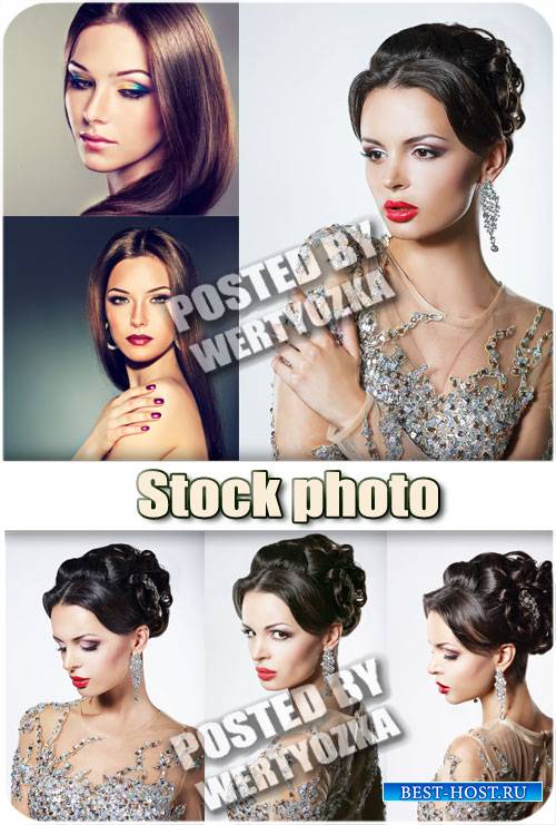 Девушки с красивыми прическами / Girl with beautiful hair styles - stock photos