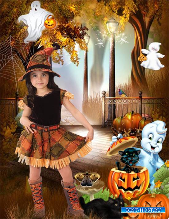 Шаблон  детский - Весёлый праздник Хеллоуин
