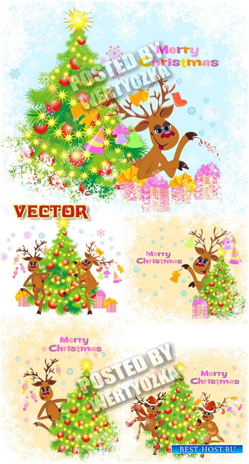 Рождественские олени / Christmas reindeer - stock photos