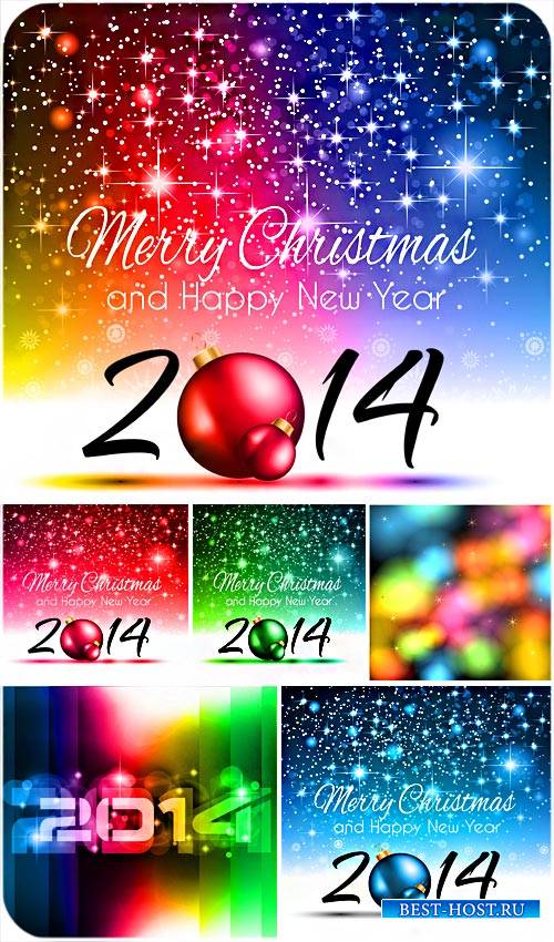 Рождественские фоны 2014 с яркими блестками