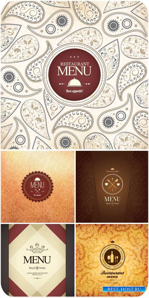 Vector menu backgrounds , vintage patterns