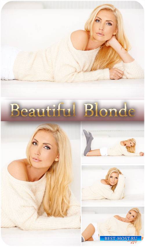 Блондинка с длинными волосами - сток фото