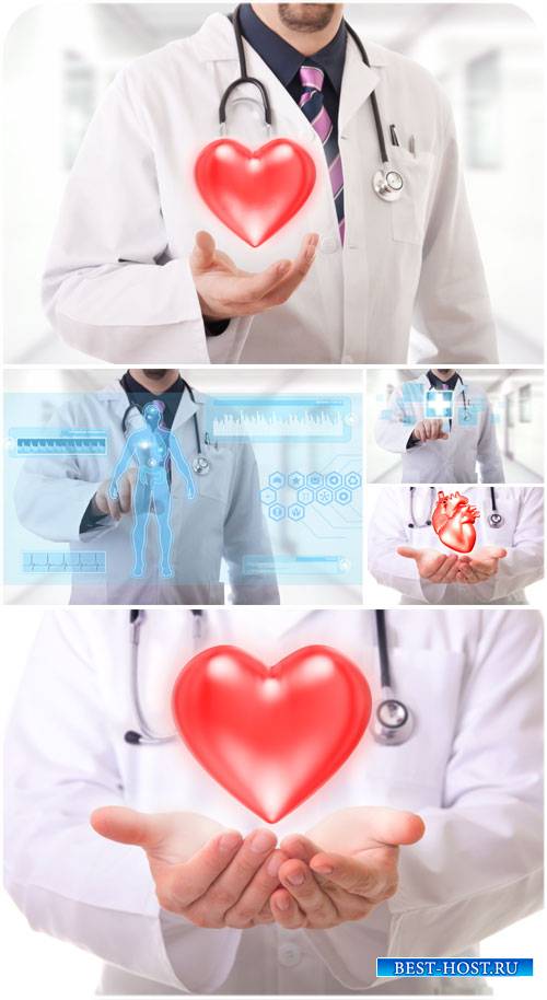 Медицина, доктор с сердцем в руках