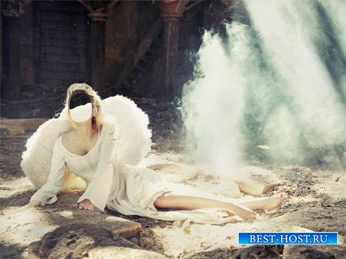 Шаблон для девушек - Ангел с крыльями упала с небес