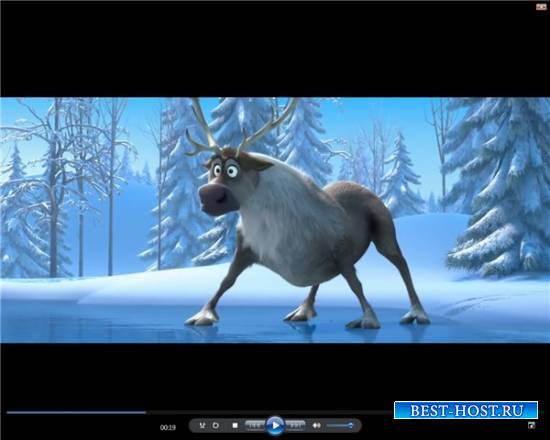 Футаж мультфильм очень смешной о олень и снеговик