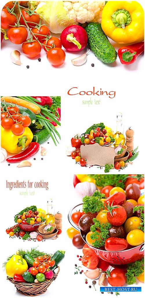 Продукты для приготовления, овощи - сток фото