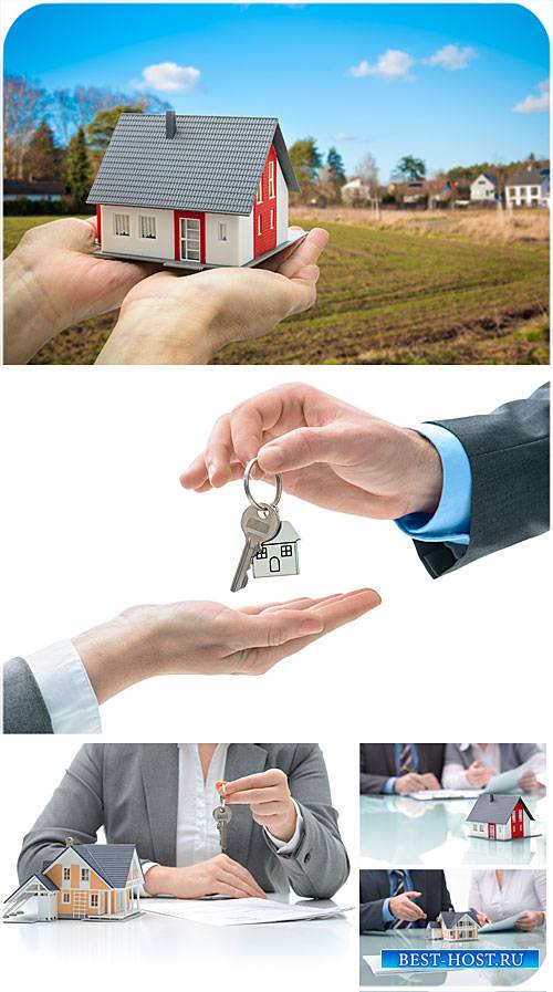Покупка и продажа дома, недвижимость, бизнес - стоковые фото
