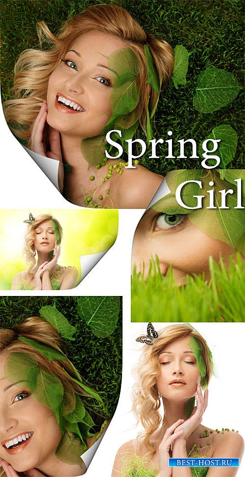 Девушка и весна - сток фото