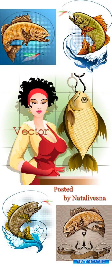 Рыба в Векторе