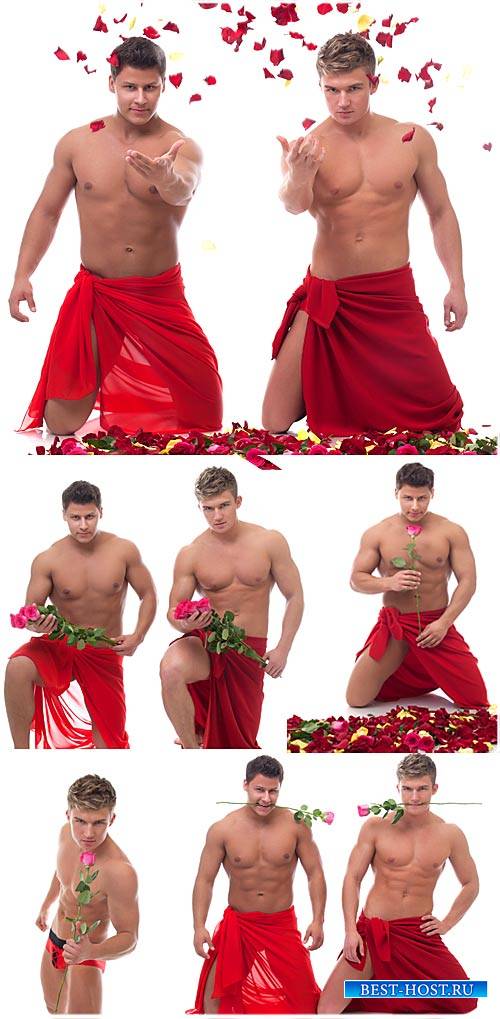 Мужчины с розами / Men with roses - Stock Photo
