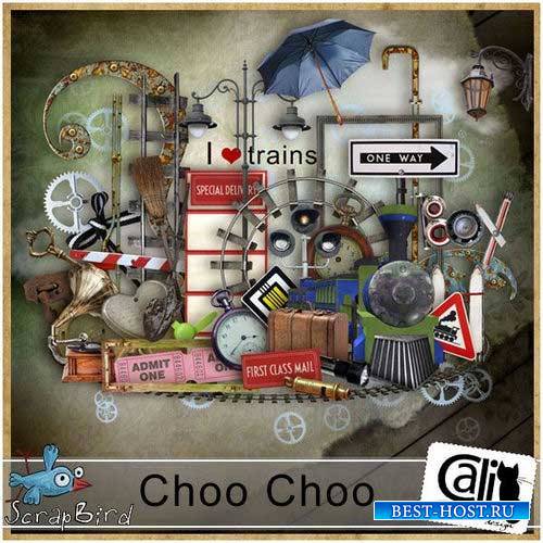 Интересный железнодорожный скрап-комплект - Choo Choo