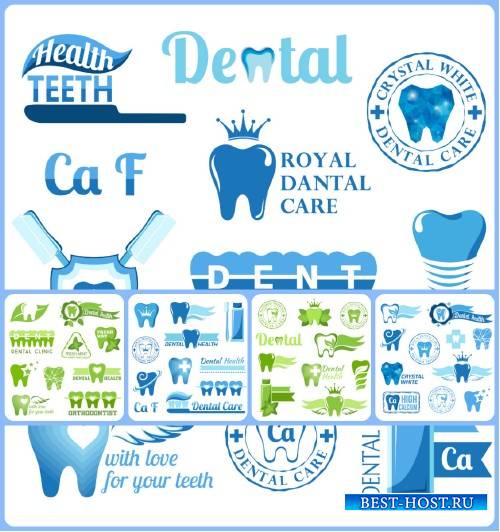Векторные элементы стоматологии, медицина / Vector elements of dentistry, medicine