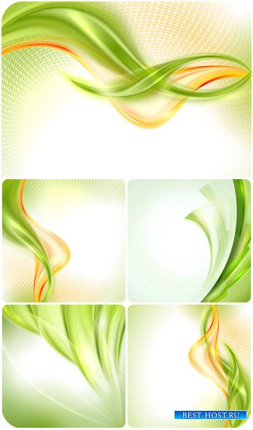 Зеленые фоны с линиями в векторе / Green background with lines vector