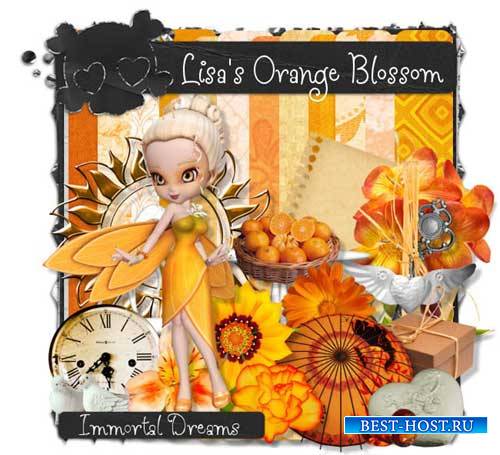 Очаровательный скрап-комплект - Оранжевое цветение