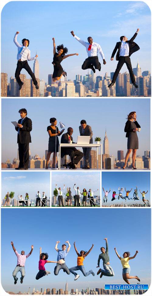 Бизнес команда, деловые люди / Business team, business people - Stock Photo