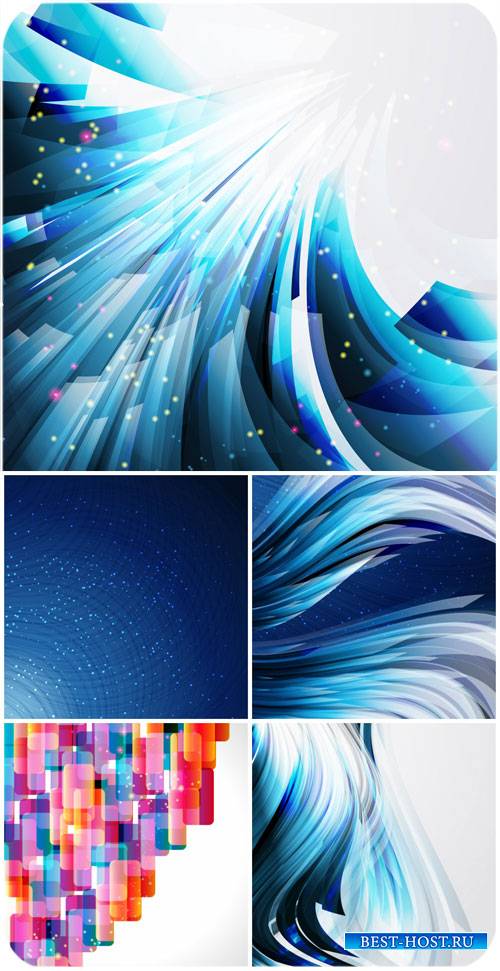 Абстракция в векторе, синие фоны / Abstract vector, blue backgrounds