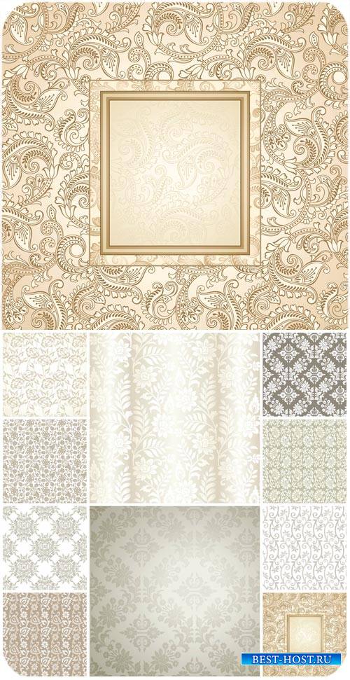 Фоны с узорами в векторе, винтаж / Backgrounds with ornaments vector, vintage