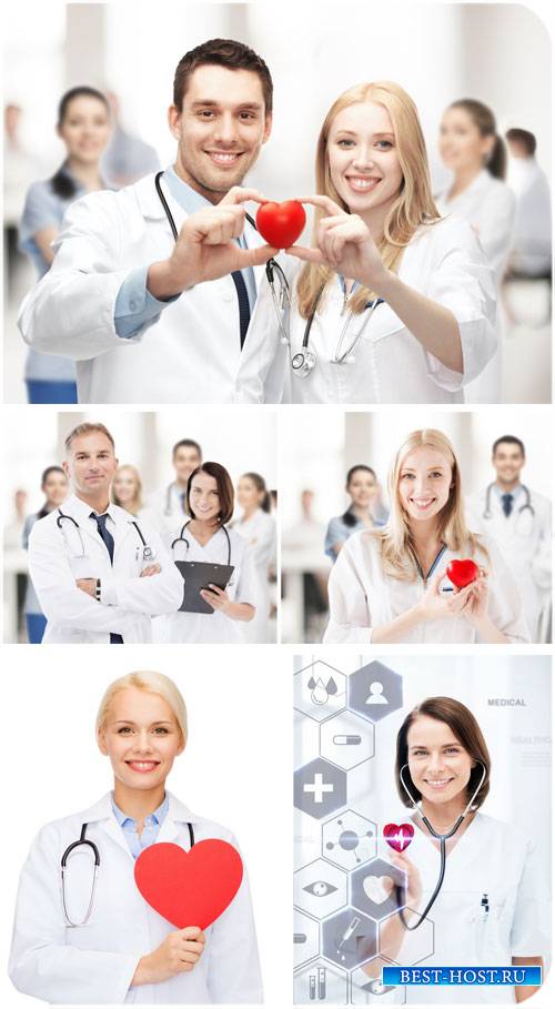 Врачи с сердечком, медицина / Doctors with heart, medicine - Stock photo