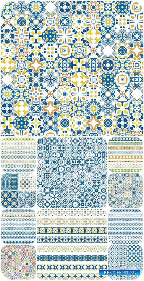 Узоры, фоны в векторе / Patterns, texture, backgrounds vector