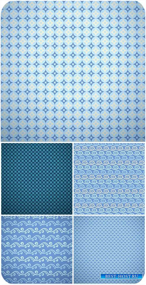 Синие текстуры, фоны в векторе / Blue textures, backgrounds vector