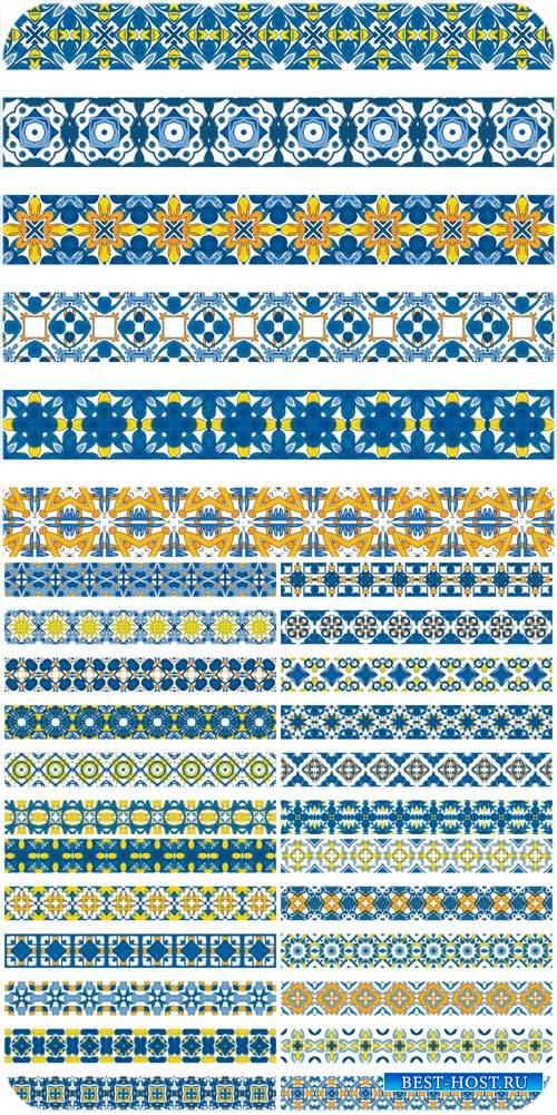 Бордюры, узоры в векторе / Borders, patterns vector