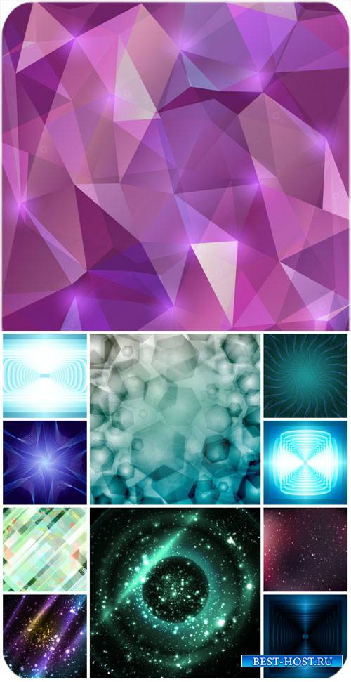 Абстрактные фоны в векторе, сияющие фоны / Abstract backgrounds in vector s ...