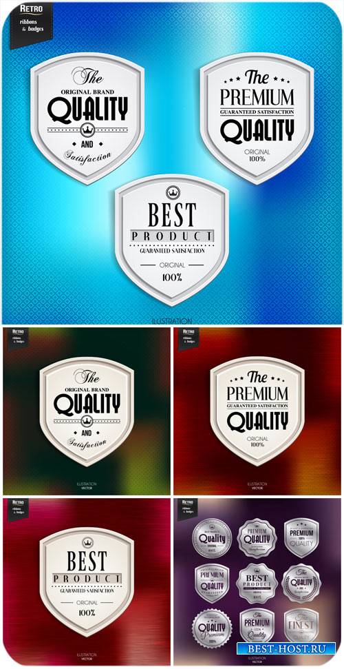 Премиум этикетки, фоны в векторе / Premium labels, vector backgrounds