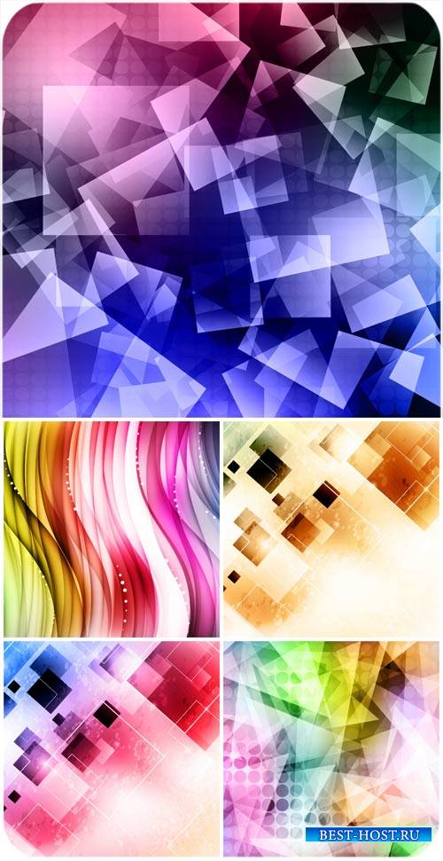 Векторные фоны, абстракция, цветные фоны / Vector backgrounds abstract #1