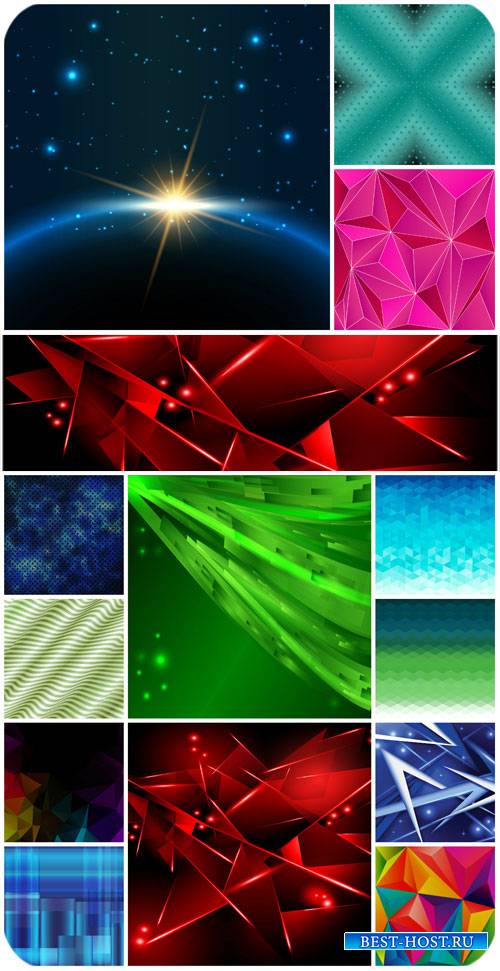 Разноцветные фоны, абстракция в векторе / Colorful backgrounds, abstract vector #3