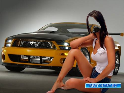 Шаблон для Photoshop - Крутой Mustang