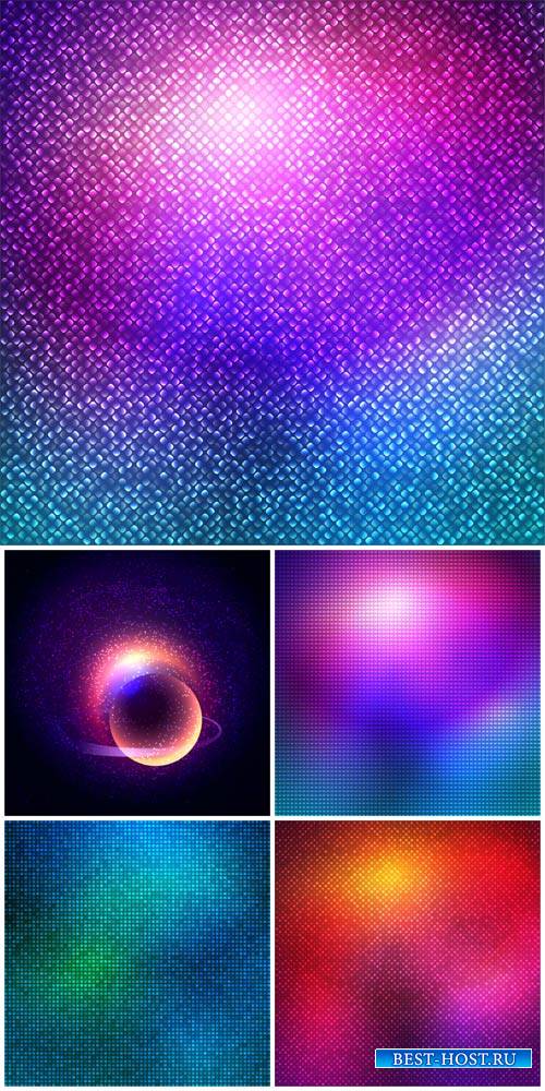 Абстрактные векторные фоны со световыми эффектами / Abstract vector background with light effects