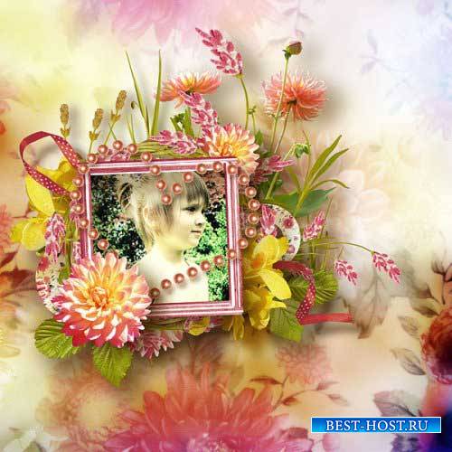 Цветочный скрап-комплект - Весёлый сад