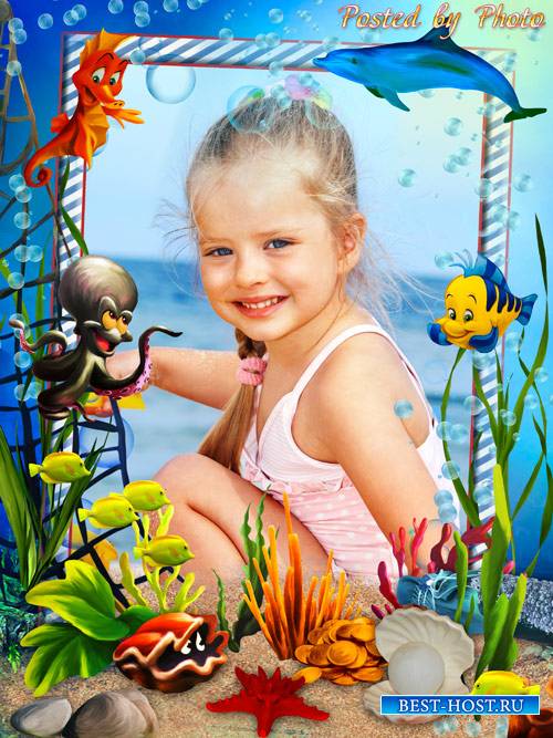 Детская рамка для фото - Озорной океан