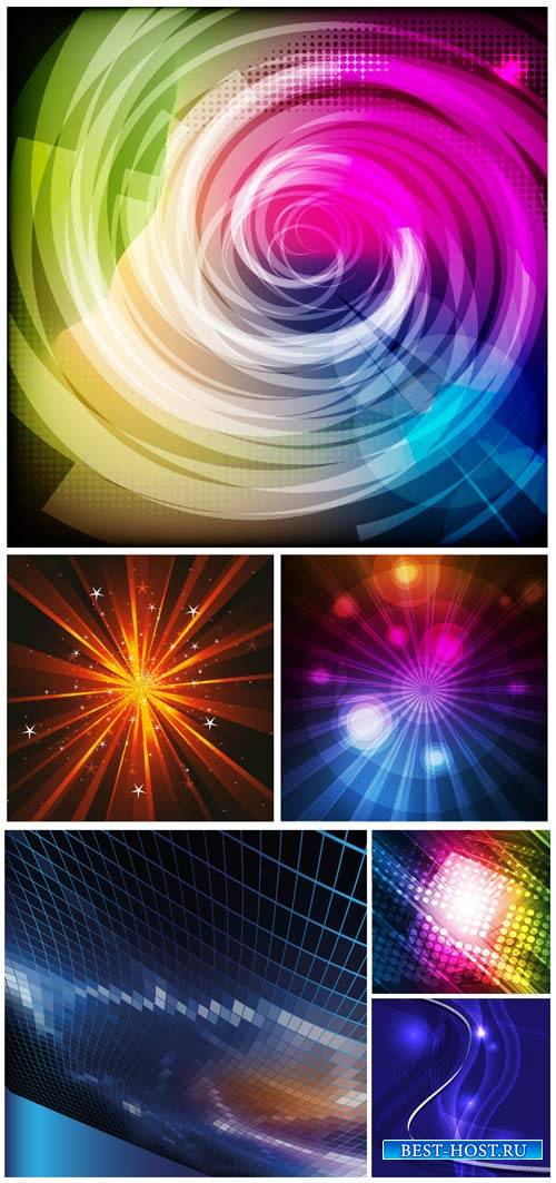 Абстрактные векторные фоны / Abstract vector backgrounds # 10