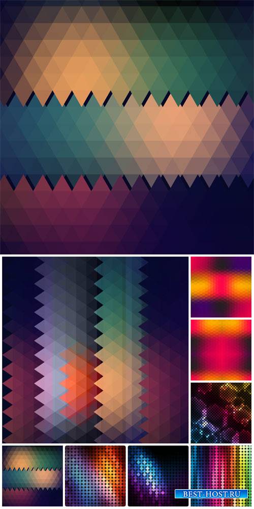 Абстрактные векторные фоны / Abstract vector backgrounds # 8