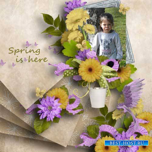Цветочный скрап-комплект - Цвета весны