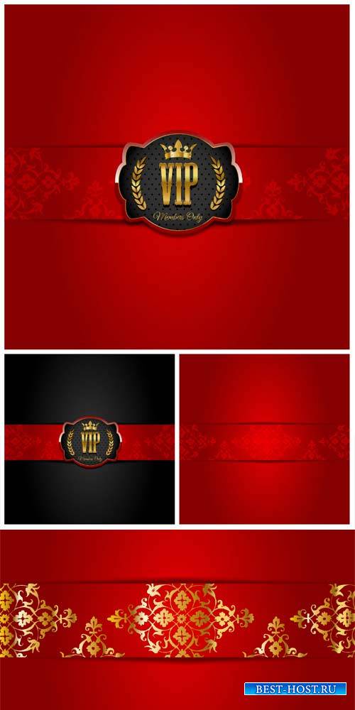 Красные и черные векторные фоны / Red and black vector backgrounds