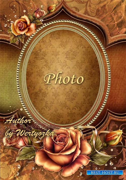 Рамка цветочная для фото - Чайные розы
