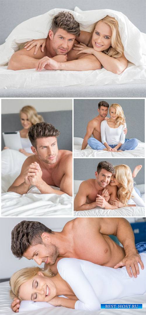 Мужчина и женщина в кровати, пара / Man and woman in bed, couple - Stock Photo