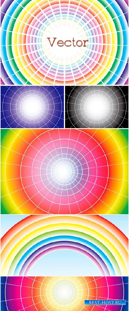 Декоративные абстрактные фоны в Векторе – Радужный спектр